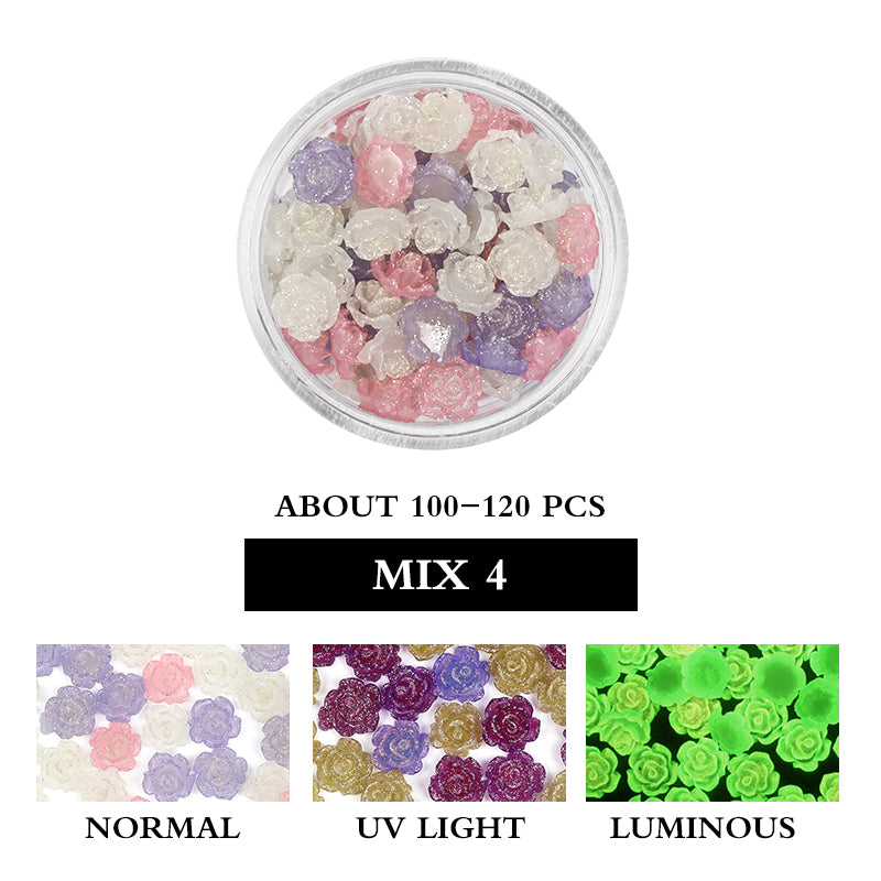 A66 Resin Camellias (UV Light Change Color/Luminous)